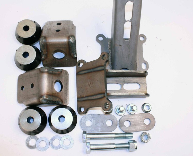 Universal Weld-In Motor Mount Kit for LS Engine Conversions [Steel, Natural]