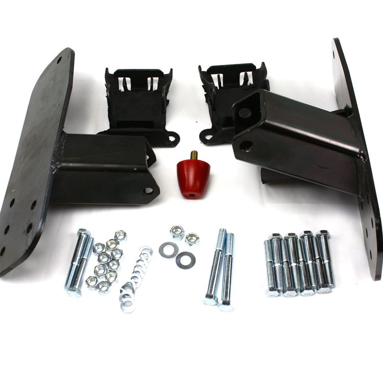 Bolt-In Complete Motor Mount Kit for Jeep 4WD with Chevy Small Block V8 or 4.3L V6