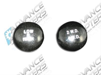 Transfer Case Shift Knobs for Dana 18 Dual-Stick Applications [Composite, Black]