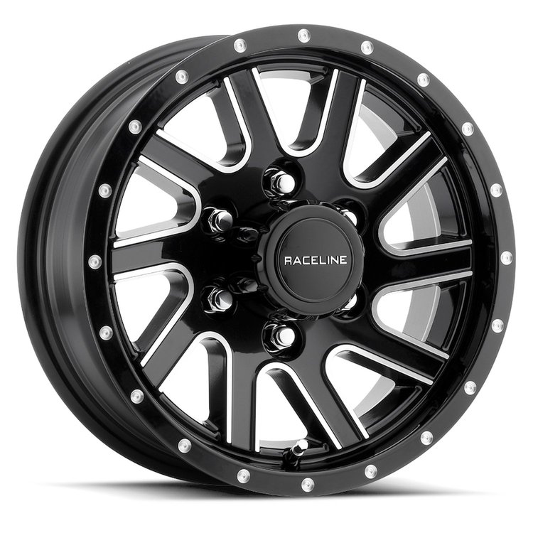 821M-56060 821M-TWISTED Wheel [Size: 15"x6"] Black & Milled Finish