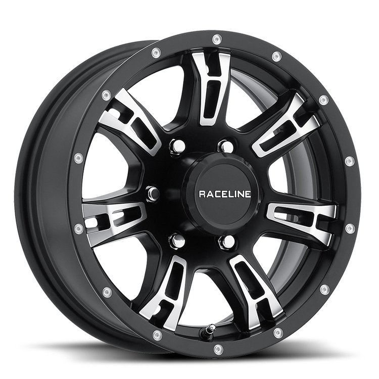 840 ARSENAL Trailer Wheel Size: 15 X 6" Bolt Pattern: 6 x 5.50" [Satin Black and Machined]