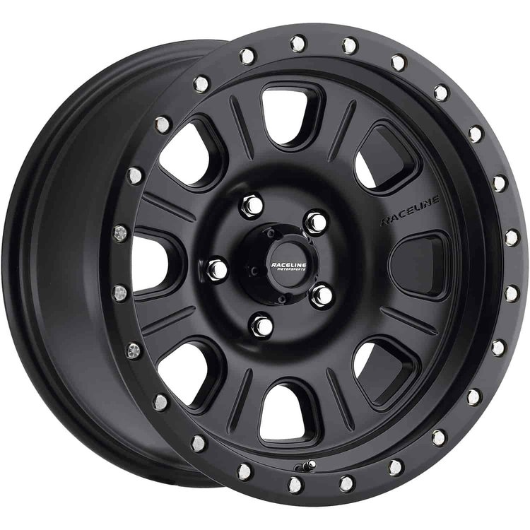 928B STREET LOCK MONSTER Wheel Size: 17 X 9" Bolt Pattern: 5X139.7 mm [Satin Black w/ Simulated Beadlock]