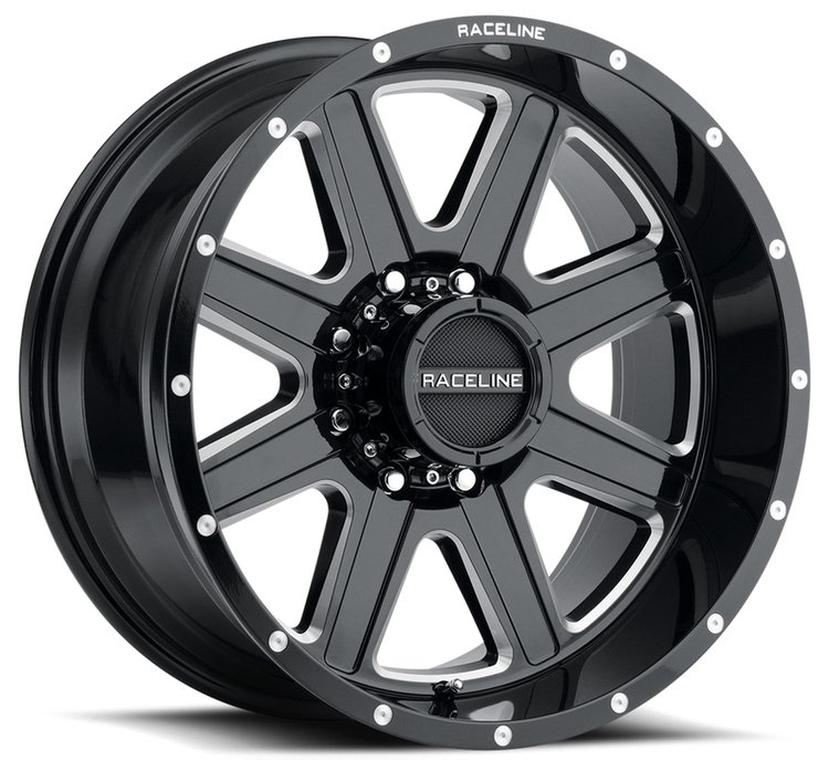 940M HOSTAGE Wheel Size: 20 X 9" Bolt Pattern: 6X135 mm [Gloss Black and Milled]