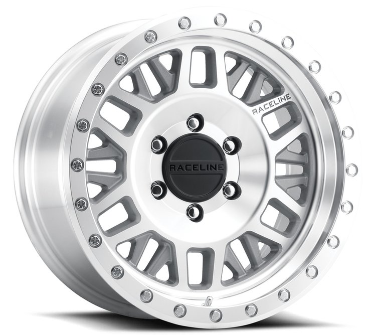 951MC RYNO Wheel Size: 17 X 8.5" Bolt Pattern: 6X135 mm [Machined and Clear-Coat w/ Simulated Beadlock]