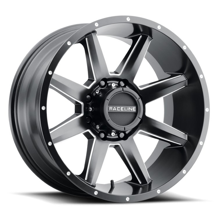 STRYKER Wheel Size: 20 X 9", Bolt Pattern: 6X139.7 [SATIN BLACK MILLED]
