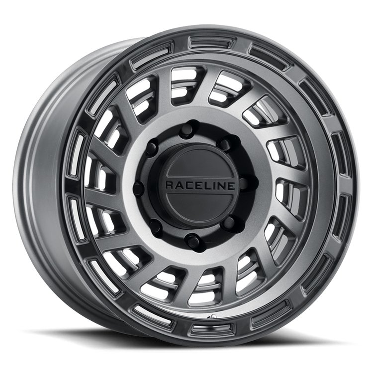HALO Wheel Size: 18 X 9", Bolt Pattern: 8X180 [GUNMETAL W/ BLACK RING]