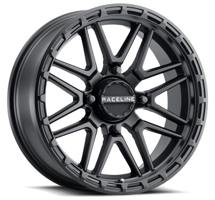 A11B KRANK Wheel Size: 22 X 7" Bolt Pattern: 4X137 mm [Satin Black and Black Undercut Ring]