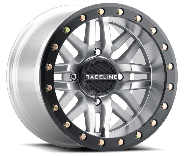 A91MA RYNO Wheel Size: 14 X 7" Bolt Pattern: 4X156 mm [Gunmetal w/ Black Beadlock Ring]