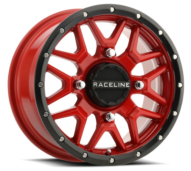 A94R KRANK Wheel Size: 15 X 7" Bolt Pattern: 4X156 mm [Red w/ Simulated Beadlock]