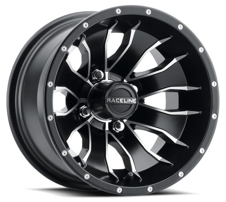 G77 MAMBA Wheel Size: 10 X 7" Bolt Pattern: 4X101.6 mm [Satin Black and Machined]