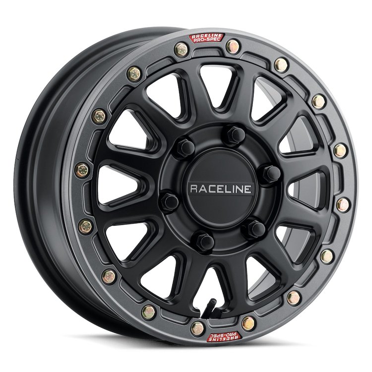 A14BG-77056+40 A14BG-ALPHA Wheel [Size: 17"x7"] Black w/Gunmetal Ring Finish