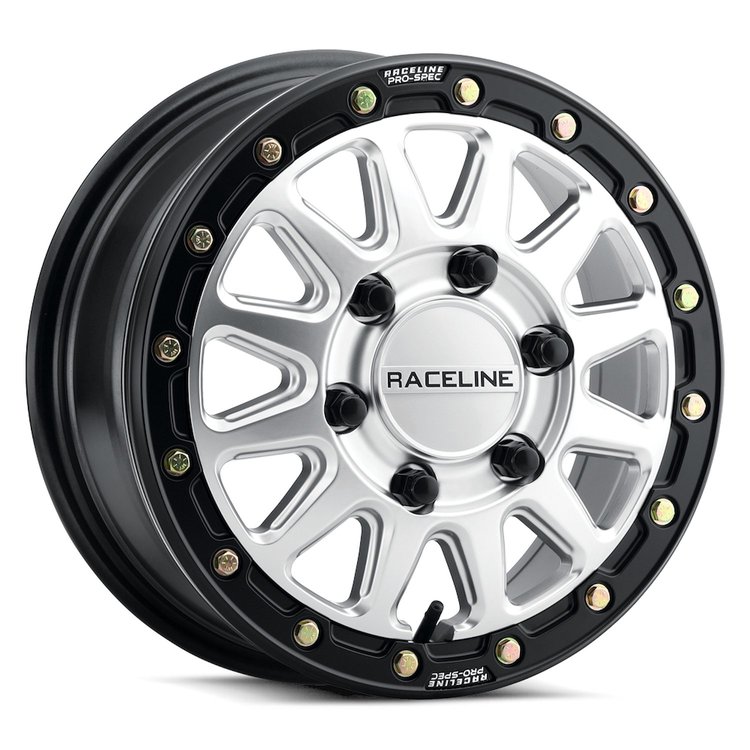 A14SB-57037+10 A14SB-ALPHA Wheel [Size: 15"x7"] Hyper Silver w/Black Ring Finish