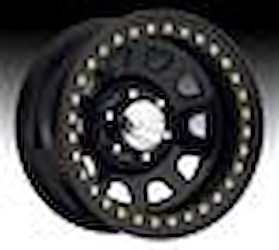 BLK DAYTONA ROCK 17X8 5X5.5 3.5 BS 4.25 Centerbore Cap not included.