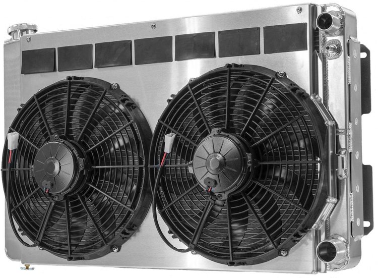 15-11030 OE-Fit Aluminum Radiator Module with Dual 13 in. Spal Fans 1967-1969 Chevy Camaro/Pontiac Firebird