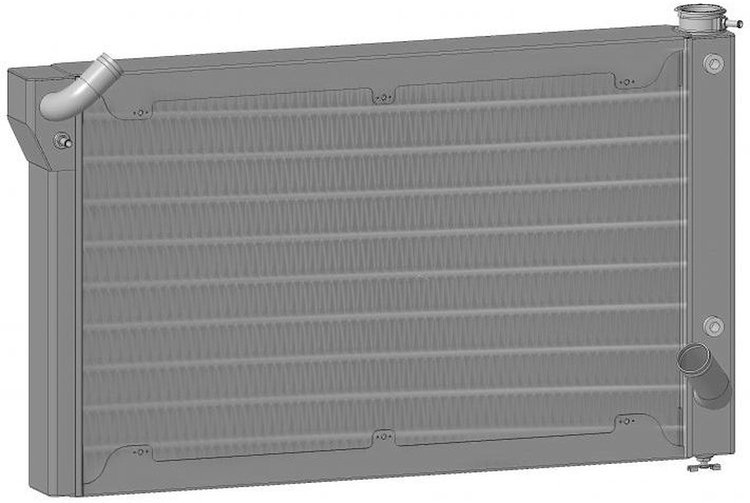 High-Efficiency Core OE-Fit Aluminum Radiator with Transmission Oil Cooler 1969-1972 Chevy Corvette