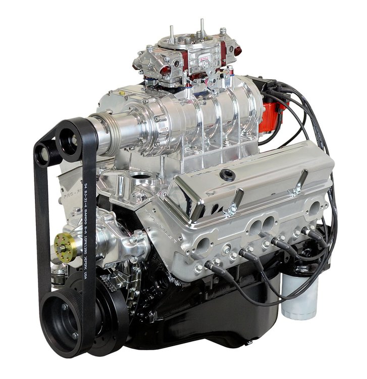 High Performance Crate Engine Small Block Chevy 350ci Blower / 500HP / 495TQ