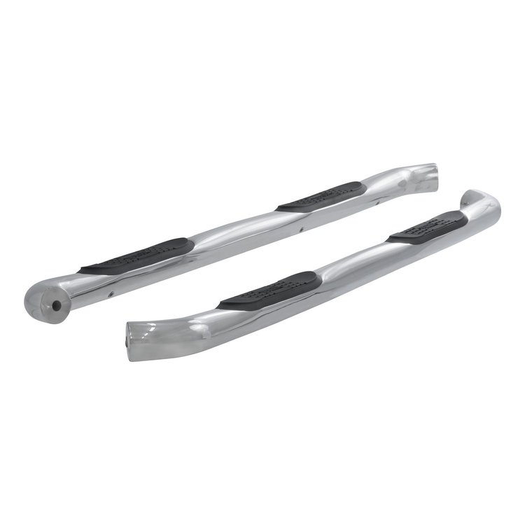 3 In. Round Polished Stainless Steel Side Bars for 2016-2020 Ford F-150/Super Duty Crew Cab