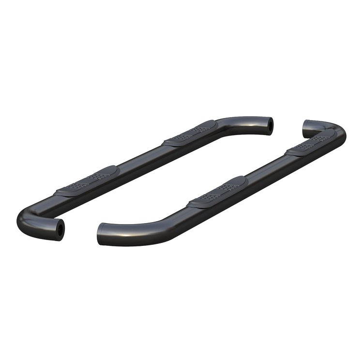3 In. Round Black Steel Side Bars for 2019 RAM 1500