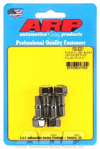 5/16-24 X 1.250 black hex water pump pulley stud kit