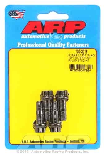 5/16-24 X 1.250 black 12pt water pump pulley stud kit