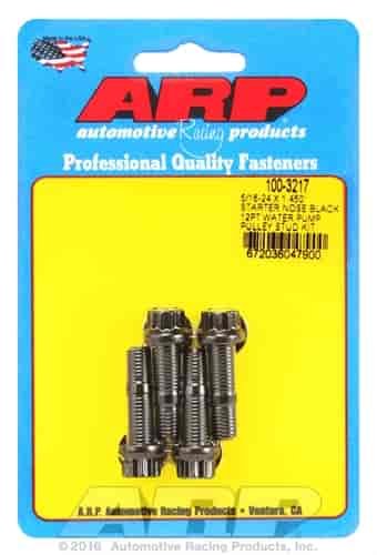 5/16-24 X 1.450 starter nose black 12pt water pump pulley stud kit