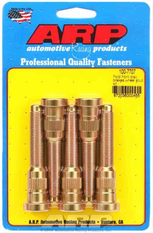 .618" Knurl Wheel Studs Early Ford front disc brakes
