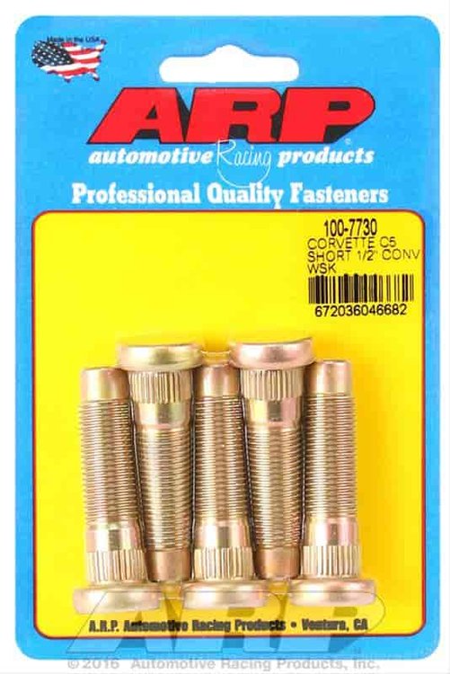 Wheel Stud Kit 1997-04 Corvette C5 Convertible, Short 1/2" Conversion