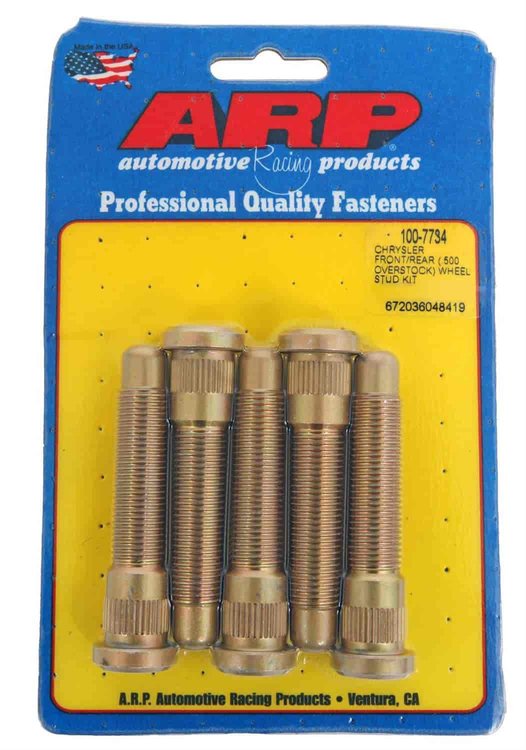 Wheel Stud Kit Chrysler Front/Rear M14 .500" Over Stock Length