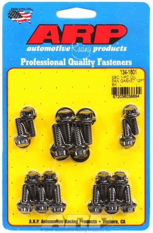 Black Oxide Oil Pan Bolts Small Block Chevy