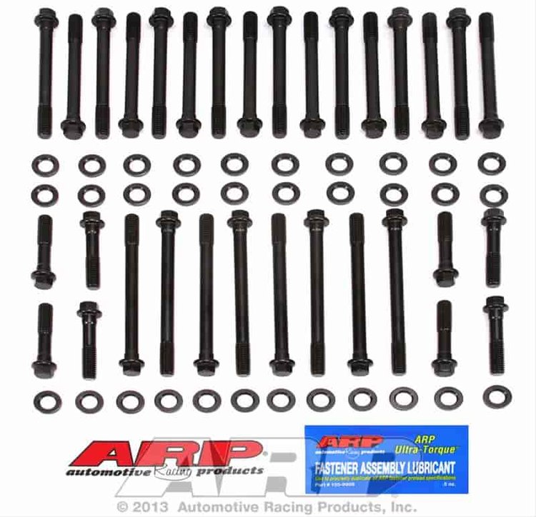 High Performance Head Bolt Kit Big Block Chevy Late Bowtie Aluminum, World Prod. Merlin, Iron Dart, Pro-1 and Pro Top Line Heads