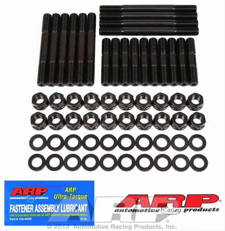 Head Studs with Hex Nuts Small Block Chrysler Mopar A with Edelbrock Performer RPM Heads