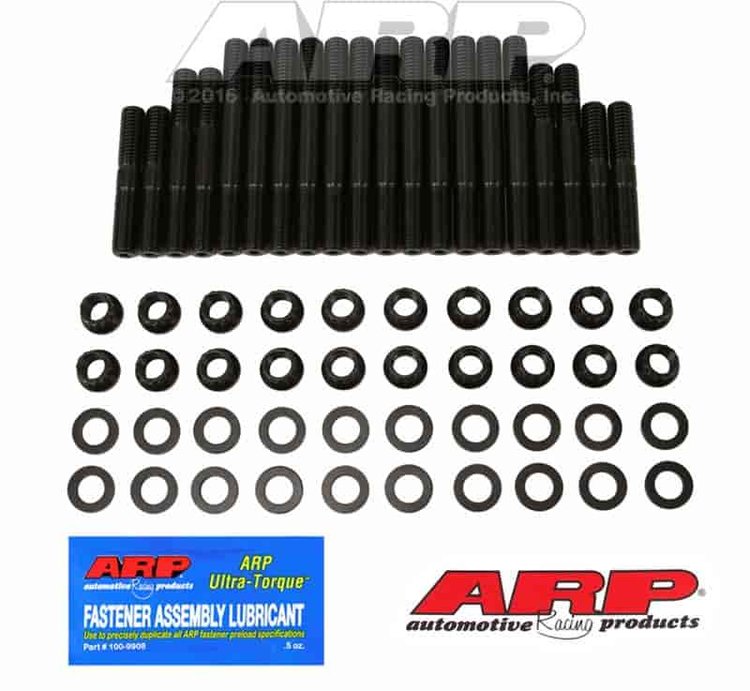 Head Studs w/12-Point Nuts 1967 & Later Pontiac 350/400/428/455 with D Port Heads