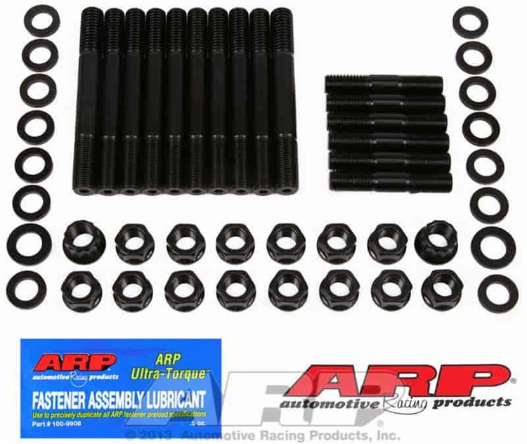 Main Stud Kit with Hex Bolts Pontiac 400-455, 4-Bolt Main, no Windage Tray