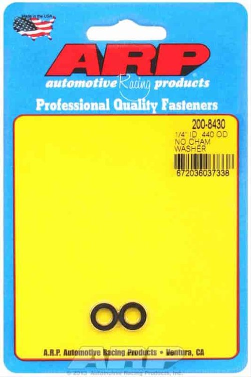 1/4 ID .440 OD no chamfer black washers