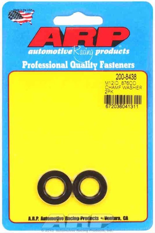 M12ID .876OD chamfer black washer
