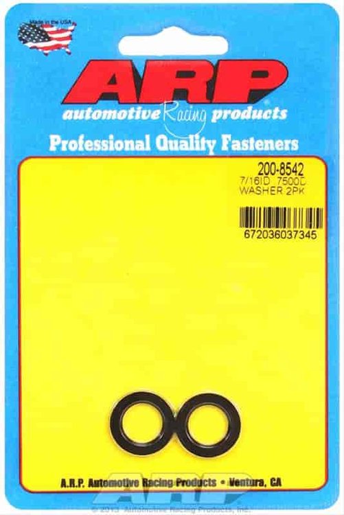 7/16 ID .750 OD black washers
