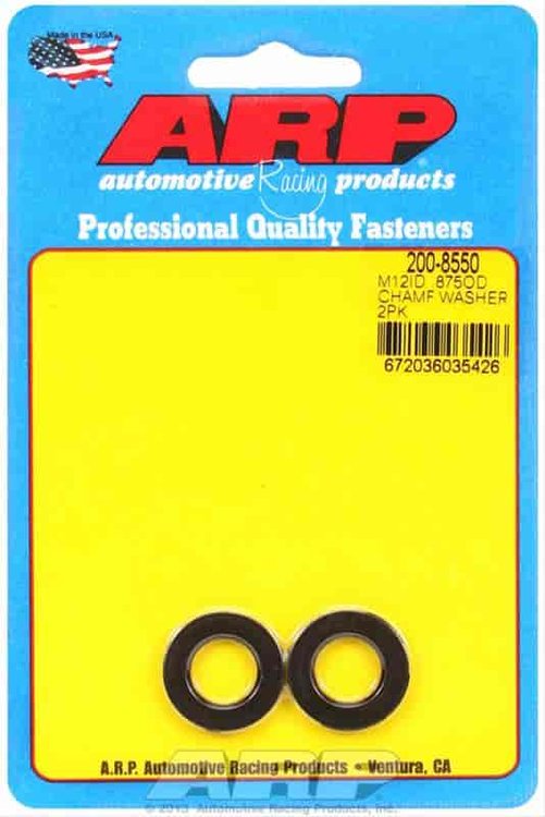 M12ID .875 OD chamfer black washers