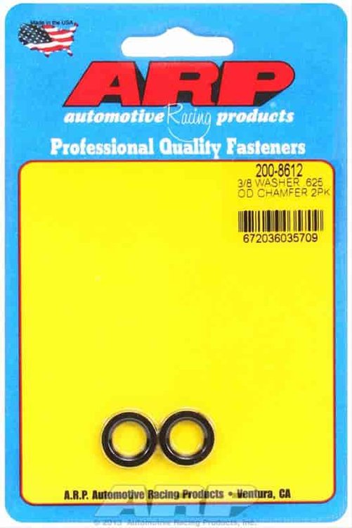 3/8 ID .625 OD chamfer black washers