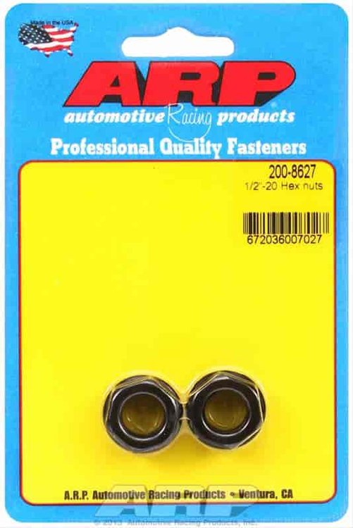 Black Oxide Hex Nuts 1/2"-20