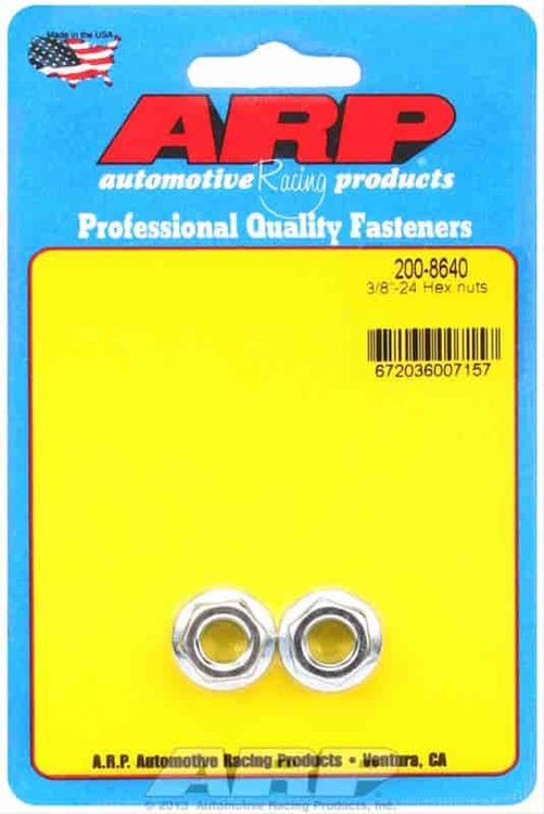 Hex Serrated Flange Nuts 3/8-24"