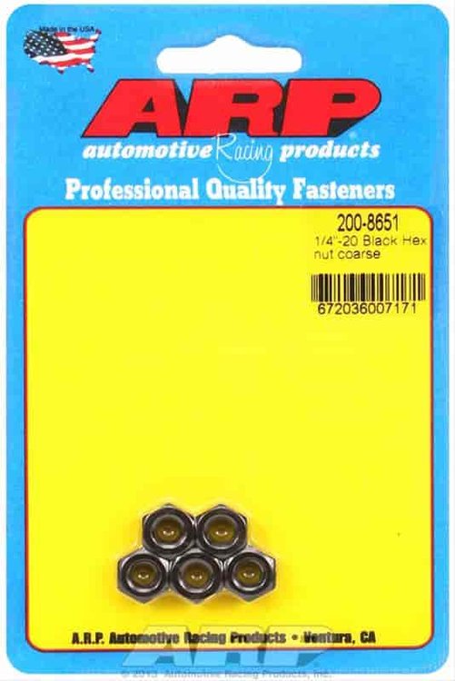 Black Oxide Hex 1/4"-20