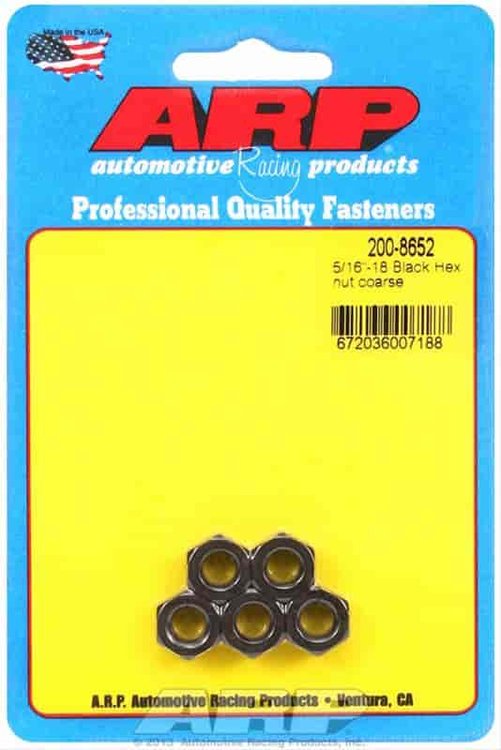 Black Oxide Hex 5/16"-18