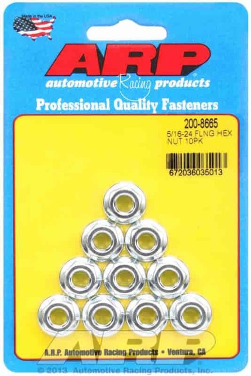 Hex Non-Serrated Flange Nuts 5/16-24"