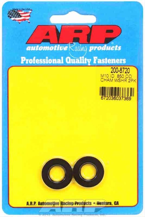 M10 ID .850 OD chamfer black washers
