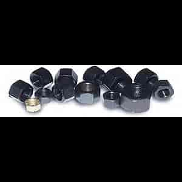 Black Oxide Hex Nuts 3/8"-16 Flanged