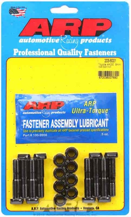 Standard High-Performance Connecting Rod Bolts Toyota 1.6L (4AGE) DOHC & 1.6L (4ALC) SOHC