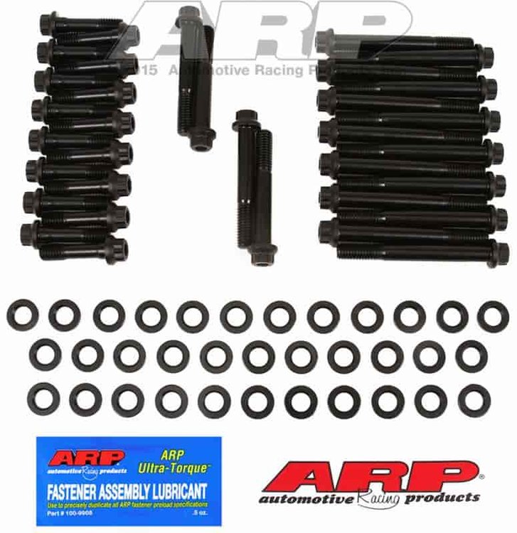 Professional Series Head Bolt Kit Small Block Chevy Head Bolts, Cast Iron OEM, LT-AFR, Brodix-8,-10,-11,-11xb Heads