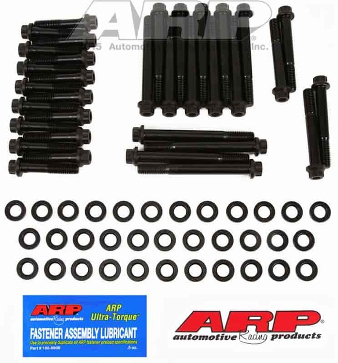 Professional Series Head Bolt Kit Small Block Chevy w/Pontiac Brodix Aluminum Heads and Raised Intake