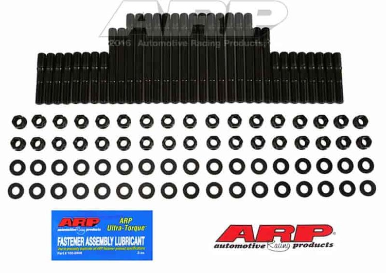 Head Studs with Hex Nuts Small Block Chevy 7/16"-3/8" Stepped