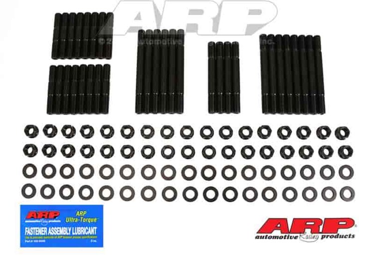 Head Studs with Hex Nuts Small Block Chevy Aluminum Block with Brodix -12 & 12x Heads